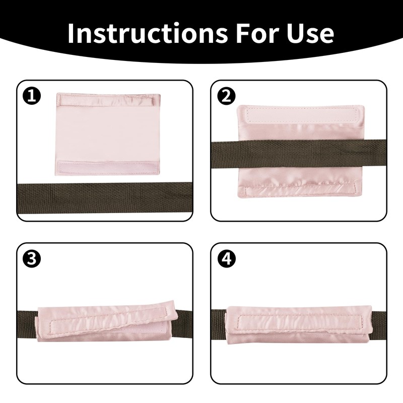 6 Pack Satin Strap Covers Breathable Strap Cushions Work for