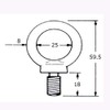AII Eye Bolt 0.4 inch (10 mm) Lifting Connection Fixed