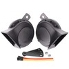 AOLIHAN Snail Electric Horn Universal Fit for Car,12V Black Train