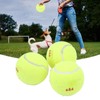 3Pcs Training Tennis Balls 2.6in Chemical Fiber Silicone Accurate Portable