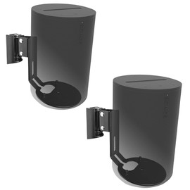 EMAQUIN Wall Mounts Brackets-Pair Set(2PCS) for Sonos Era 100 Speaker(Include 2PCS,Swivel and Tilt,Sturdy Metal,Enduring Paint Finish,Easy to intall,Compatible with Sonos Era 100,Black Pair)