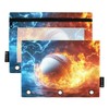 JGVXFKP Baseball Pencil Pouch For 3 Ring Binder Clear Window