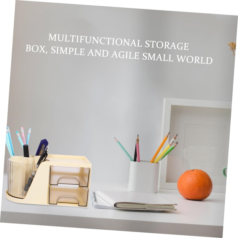Operitacx Pen Storage Box Makeup Brush Organizer Household Table Organizer