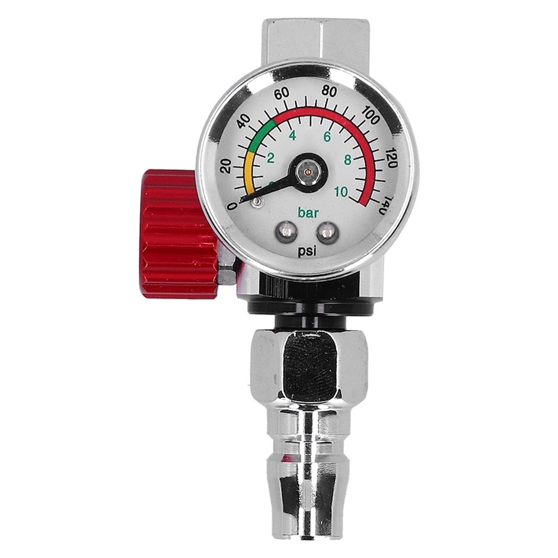 Cryfokt Paint Gun Air Adjusting Regulator, G1/4 Thread, Stainless Steel,