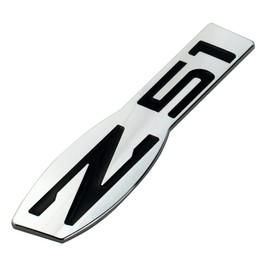 2Pc Z51 Emblem Interior or Exterior 3D Badge Sticker Nameplate Replacement for C6 Corvette (Chrome Black)