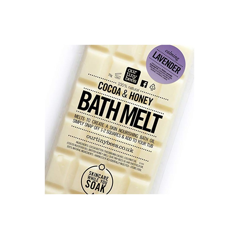 Bath Melt - Bath Oil, 24 uses, Lavender Cocoa &