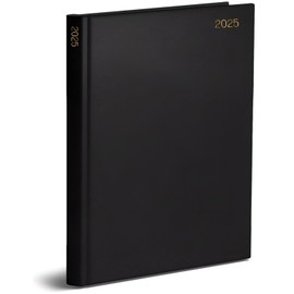Orbitron 2025 Diary A4 A5 A6 Week To View And Day A Page Dated From January 2025 To December 2025 Hardback Full Year Diary (Saturday Sunday Share Page) (A4 Week To View, Black)