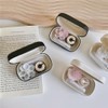 RURAUOGR Cute Contact Lens Case, Flower Design Pearl Inlay Glasses