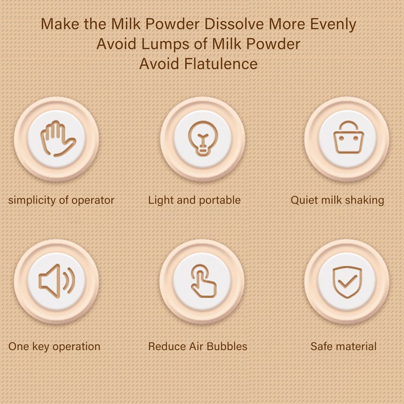 Electric Baby Bottle Shaker Automatic High Speed Portable Multifunctional LED