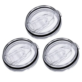 3 Pcs 20oz Skinny Tumbler Replacement Lids Spill Proof Splash Resistant Slider Lids Covers Fit for 3.2" CupMouth (transparent)