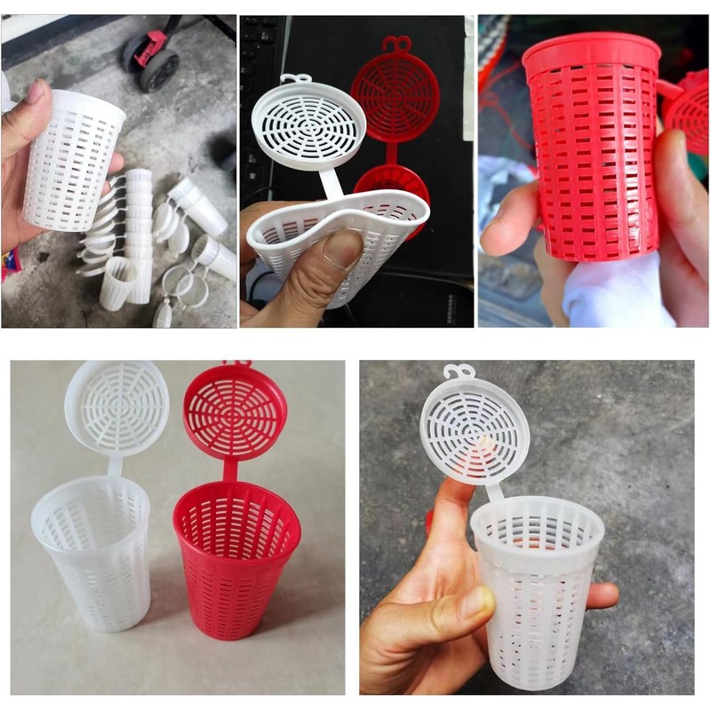 Songholee 20 Pcs Fishing Bait Cages – Heavy-Duty Plastic Feeder