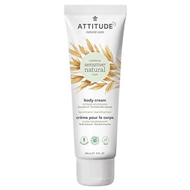 ATTITUDE ATTITUDE Body Cream for Sensitive Skin with Oat, EWG Verified, Dermatologically Tested, Vegan, Avocado Oil, 8 Fl Oz