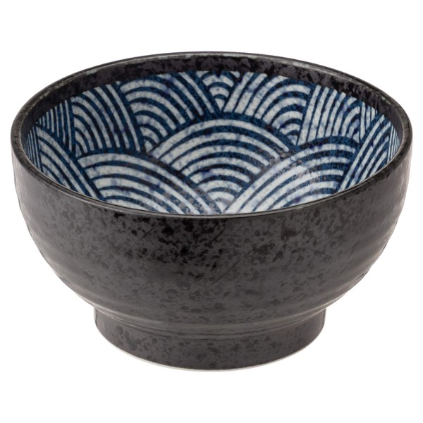 Mino W20241 Seigai Wave - Edo Komon - Kamaage Bowl