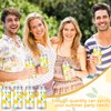 SiliFine 24 Pcs Lemonade Cups with Lid and Straw Yellow