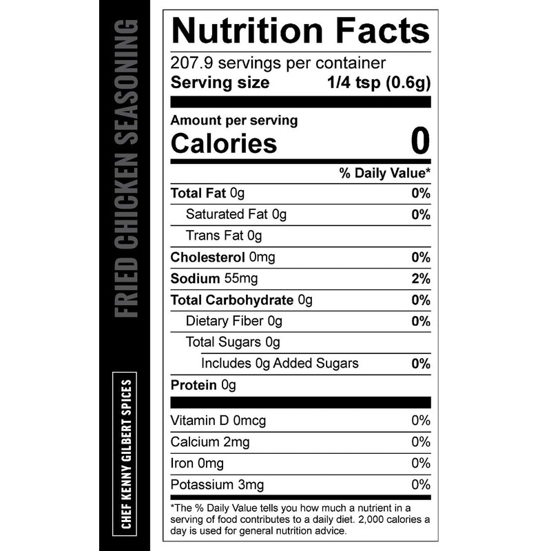 Chef Kenny Gilbert's Fried Chicken Seasoning, No GMO, Gluten Free,