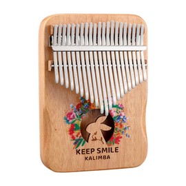 Kalimba Thumb Piano, 21 Keys/17 Keys Finger Piano, Portable Musical Instrument for Beginners, Music Gifts for Music Lovers (Habbit, Large)