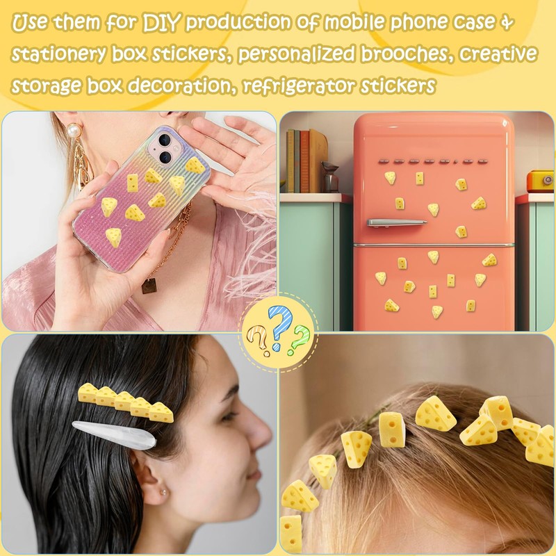 30 Pcs Miniature Kitchen Food Cheese Simulation Triangle Cheesecake Food
