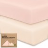 Paquete de 2 sábanas impermeables para cuna de bebé para