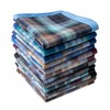 Mens Handkerchief 100% Soft Cotton Handkerchief Classic Plaid Pocket Squares