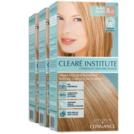 Clinuance Permanent Colouration without Ammonia, Sensitive Hair, 8.0 Light Blonde, 170 ml (x3)