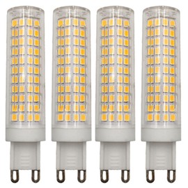 Edearkar G9 Ceramic LED Corn Light Bulbs 15W (150W Halogen Equivalent), Warm White 3000K, AC110V, G9 Base, Dimmable for Home Lighting, G9 LED Light Bulb, Pack of 4