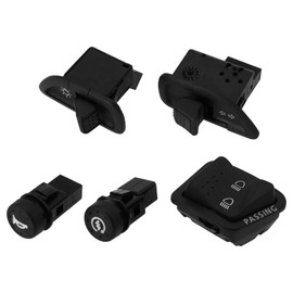 OTOTEC 5-Piece Motorcycle Control Switch Button Set Headlight Switch Indicator Switch Start Dimmer Strip Overtaking Switch Compatible with Aprilia