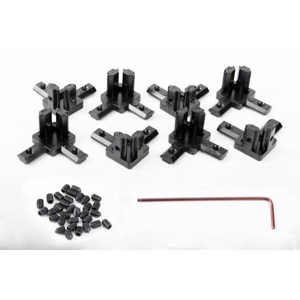 8 Sets of 2020 Series Aluminum Profile Accessories with 3-Way