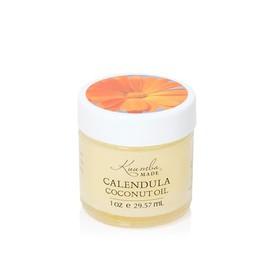 Kuumba Made Botanically Infused Calendula Coconut Oil, Organic Daily Moisturizer for Skin & Nourishing Hair Mask, 1 Oz