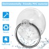 Piutouyar 12Pcs Suction Cup with Ring 1.2"/30mm Clear Key Ring