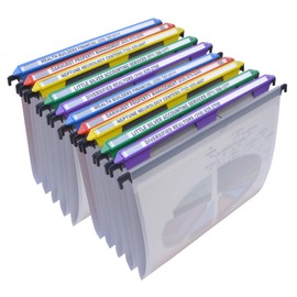 Ultimate Office MagniFile Hanging File Folders V- Bottom Letter Size with 11 inch Magnified Indexes That Double The Size of Your File Titles to Find Files Fast. (Set of 10 Frost)