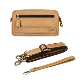 Whatna C016 Men's Mini Second Bag, 3-Way Mini Clutch Shoulder Bag, Shoulder Bag, Small Shoulder Bag, With Shoulder Strap, Genuine Leather, Wedding Bag, Business, Formal, Ceremonial Occasions, For Men,