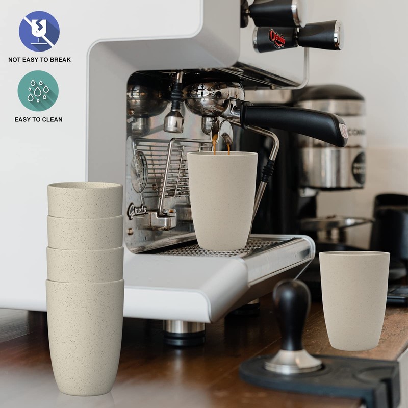 Wrova Wheat Straw Cups 6 PCS Good Alternative to Plastic