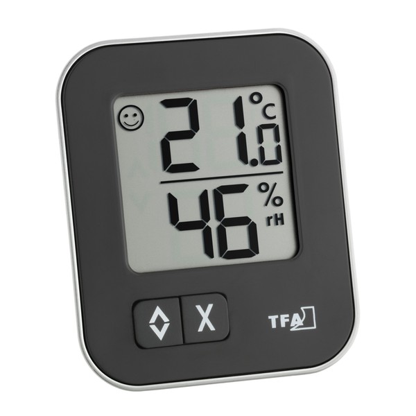 TFA Dostmann Moxx Digital Thermo-Hygrometer, Multi-Colour, 9.9 x 7.5 x