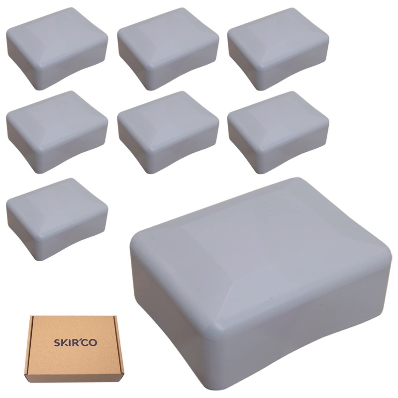SKIR'CO Fence Post Caps Rectangular Grey Plastic Caps 60 x