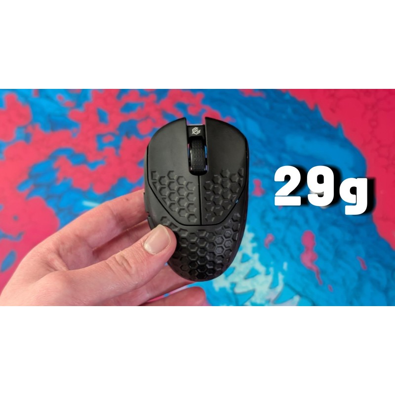 GWolves HTR Lightweight Wireless Fingertip Grip Gaming Mouse,~28Gram,8K-Report,Low Latency,PAW3395 26,000CPI,Nrf52840