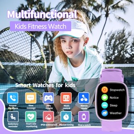AYATAHA Kids Watch, Digital Watch for Boys Girls, IP67 Waterproof Games Fitness Tracker with 20+ Sport Modes, Sleep Monitor, Music, Games, Great Sports Watches Gift for Teens Kids (Purple)