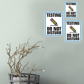 Portrait Round Plus Testing Do Not Disturb Wall or Door Sign | Warning Signage - Medium