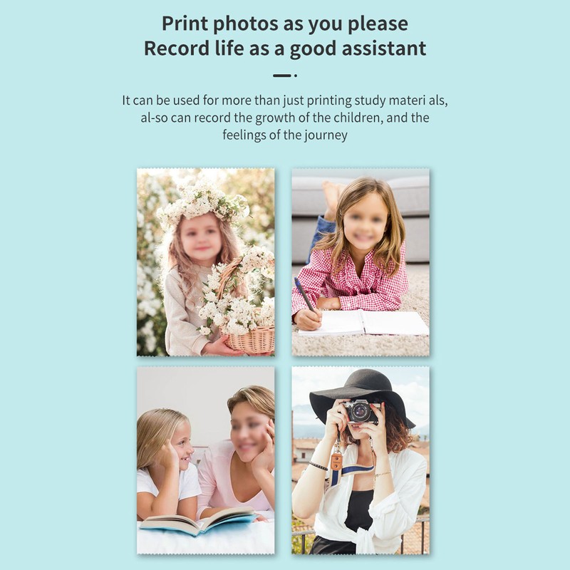 Mini Thermal Printer Bluetooth Mini Pocket Printer Sticker Printer Inkless