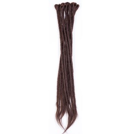 DreadLab - Synthetic Dreadlocks Crochet Extensions 10 Pack Single Ended (Dark Brown)