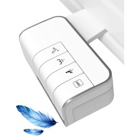 Hibbent Bidet Attachment for Toilet, Non-Electric Dual Nozzle for Frontal & Rear Wash, Adjustable Water Pressure Control, Fresh Water Bidet Toilet Seat, Self Cleaning Water Sprayer, White