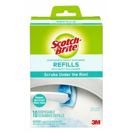 Scotch-Brite Disposable Toilet Cleaner Refill Pads, Disposable Refills with Built-In Bleach Alternative, Removes Rust & Hard Water Stains, 40 Disposable Refills