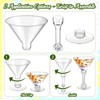 Rtteri 36 Pcs Sage Green Plastic Martini Glasses with Ribbon