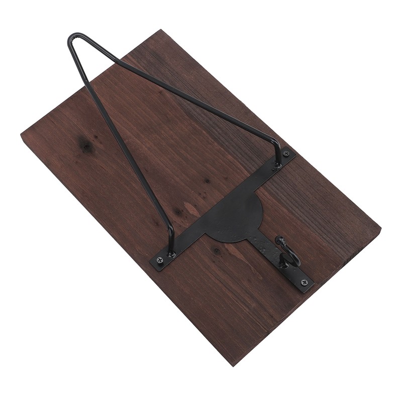 Motorcycle Helmet Rack with Jacket Hook Wood and Iron Wall