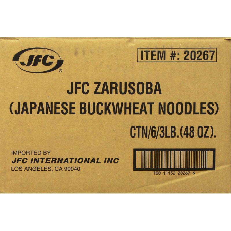 J-BASKET International Zarusoba Noodle, 3 Pound (Pack of 6)