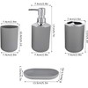 Garosa Accesorios Baño Gris 4 Piezas