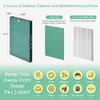 HSIAMEN Filter Compatible with Sharp KC-850U & KC-C100U Air Purifier,
