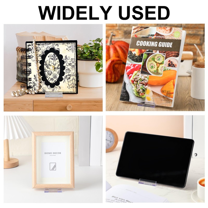 12 Pack Acrylic Book Stand for Display Adjustable Clear Display