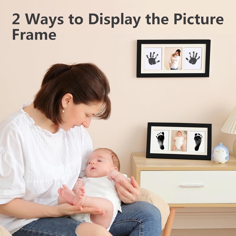 Hiumotan Baby Hand and Footprint Kit,Inkless Baby Handprint Kit with