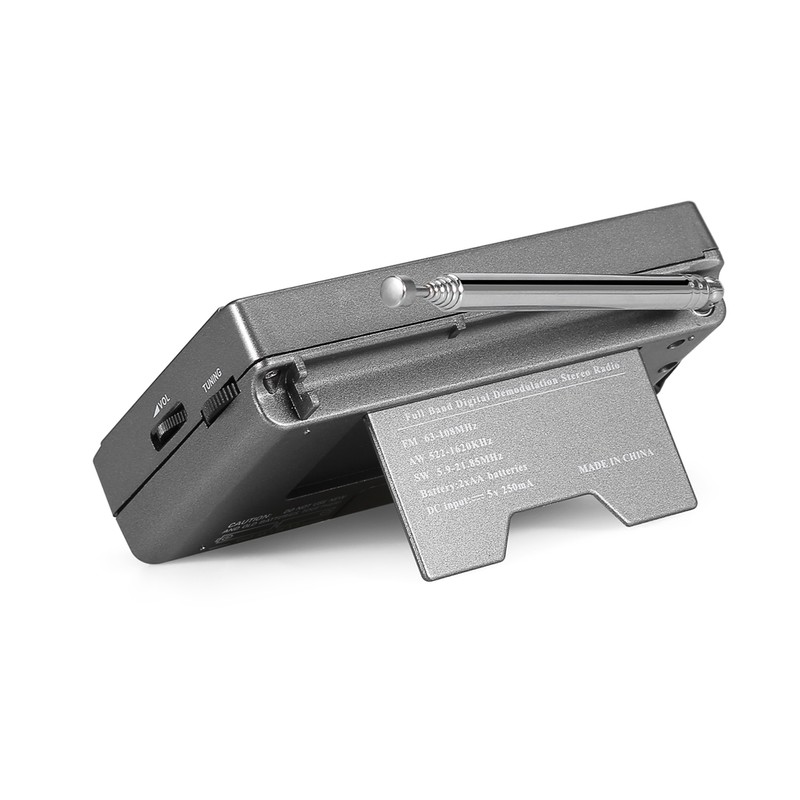 Portable Mini Radios FM/MW/SW Receiver with Digital Alarm Clock FM