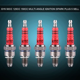Bujia 3 Electrodos,5 piezas Racing Bujías con 3 electrodos para Scooter ATV Quads GY6 Motor